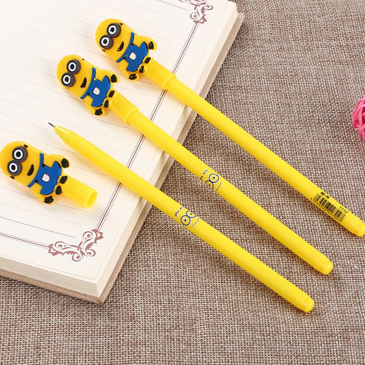 Bút gel nước mực đen hình minion, ngòi 0.5mm