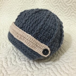 Mũ len lưỡi trai cho bé trai HandMade