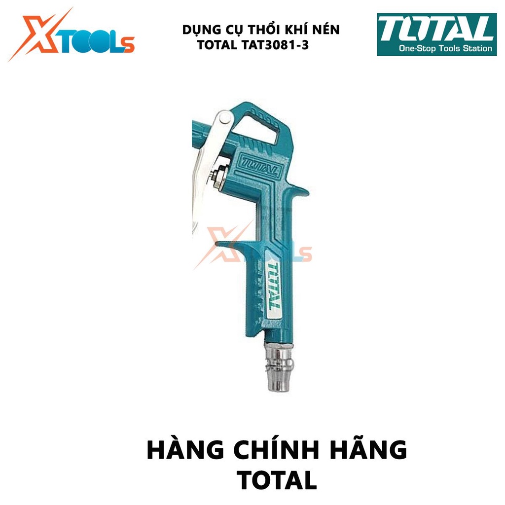 Dụng cụ thổi khí Total TAT3081-3 Súng xịt thổi khí Chiều dài ống phun 80mm Đầu nối kiểu Nitto phụ kiện của máy nén khí