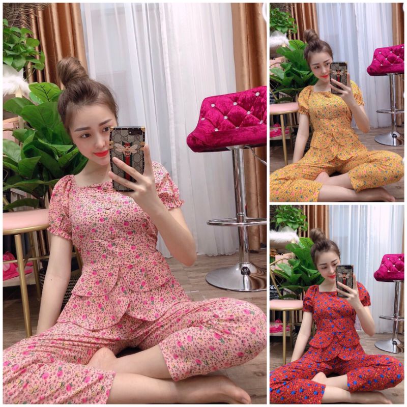 Đồ bộ nữ, đồ bộ lụa mặc nhà mềm mịn mát