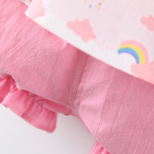 Set áo 2 dây cầu vồng kèm quần bí cho bé gái sơ sinh - 3 tuổi MINTSCLOSET Mint's Closet - GA2027