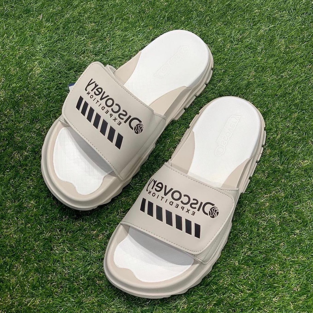 [CHÍNH HÃNG] Dép quai dán DISCOVERY - màu *Beige Đen* - CODE: DXLP2101N BES