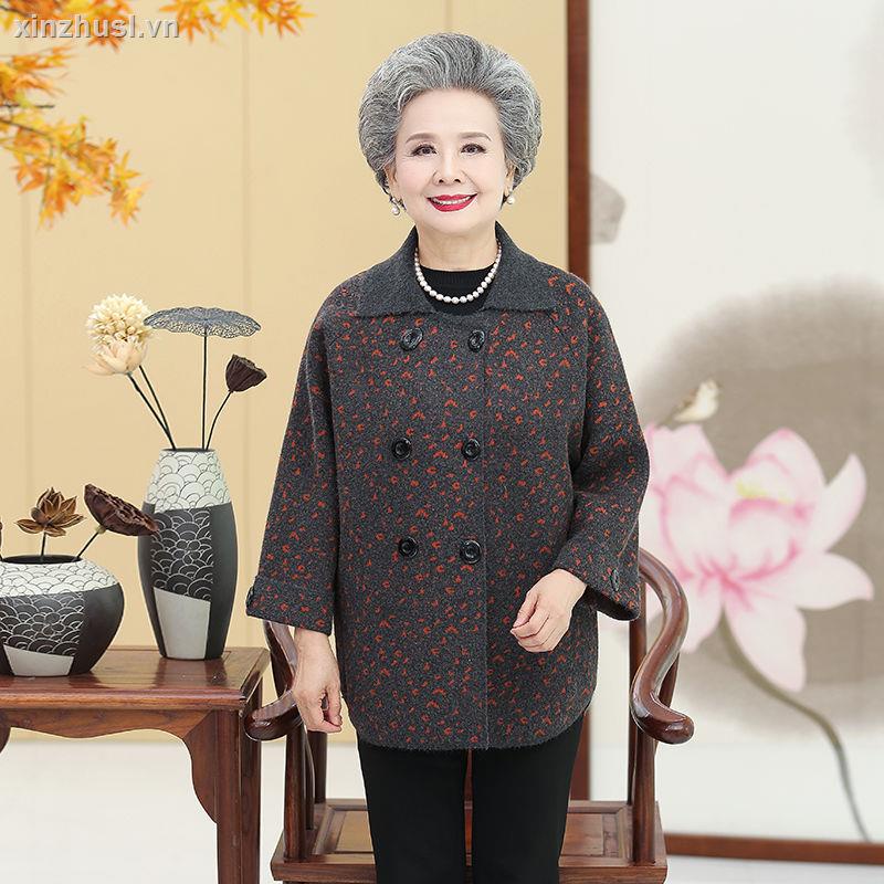 Áo Khoác Nhung Dày Dặn Thời Trang Xuân Thu Cho Phụ Nữ Trung Niên 60-70 - 80 Tuổi