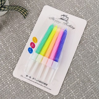  Sỉ 50 vỉ nến sinh nhật nhiều màu nến bánh kem phụ kiện bánh kem 