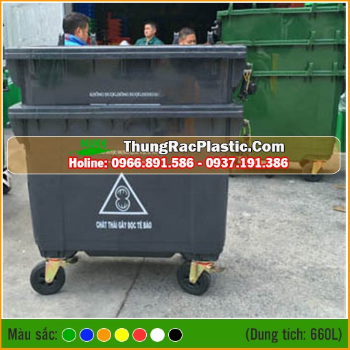 Thùng rác nhựa HDPE 660 Lít - Loại 1