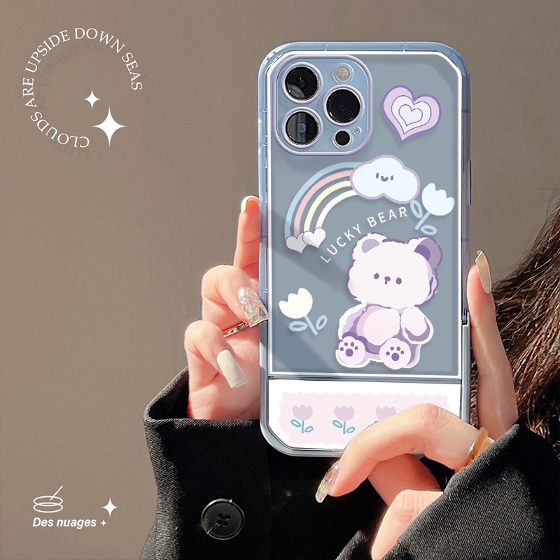 Ốp Điện Thoại Silicon Mềm Trong Suốt Họa Tiết Gấu Cho IPhone 13 Pro MAX 11 12 Pro 6 6s XS MAX XR 7 8 Plus SE 2020