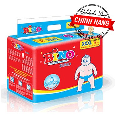 Combo 6 gói Tã Dán Bino Bigsize XXXL 12 miếng (18-35kg)