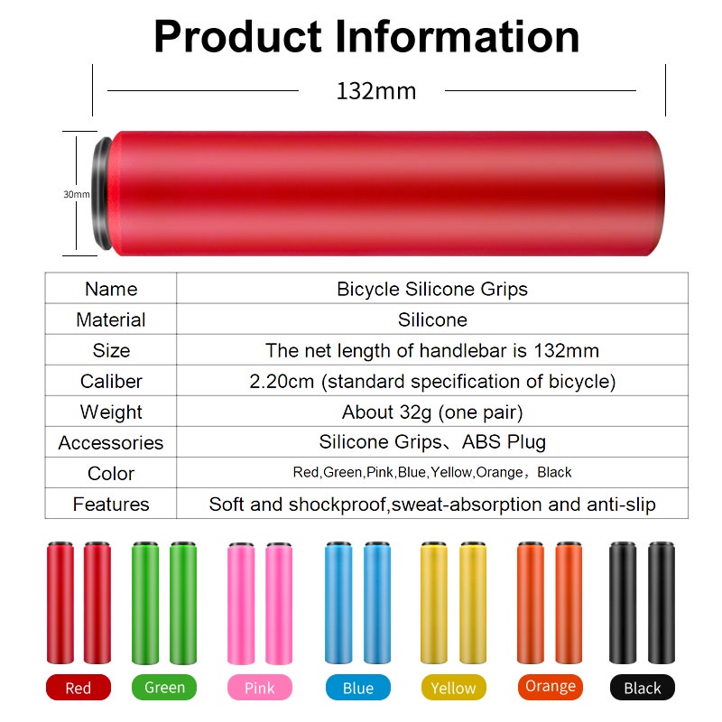 Tay nắm xe đạp leo núi PHMAX bằng silicon mềm siêu nhẹ chống sốc
