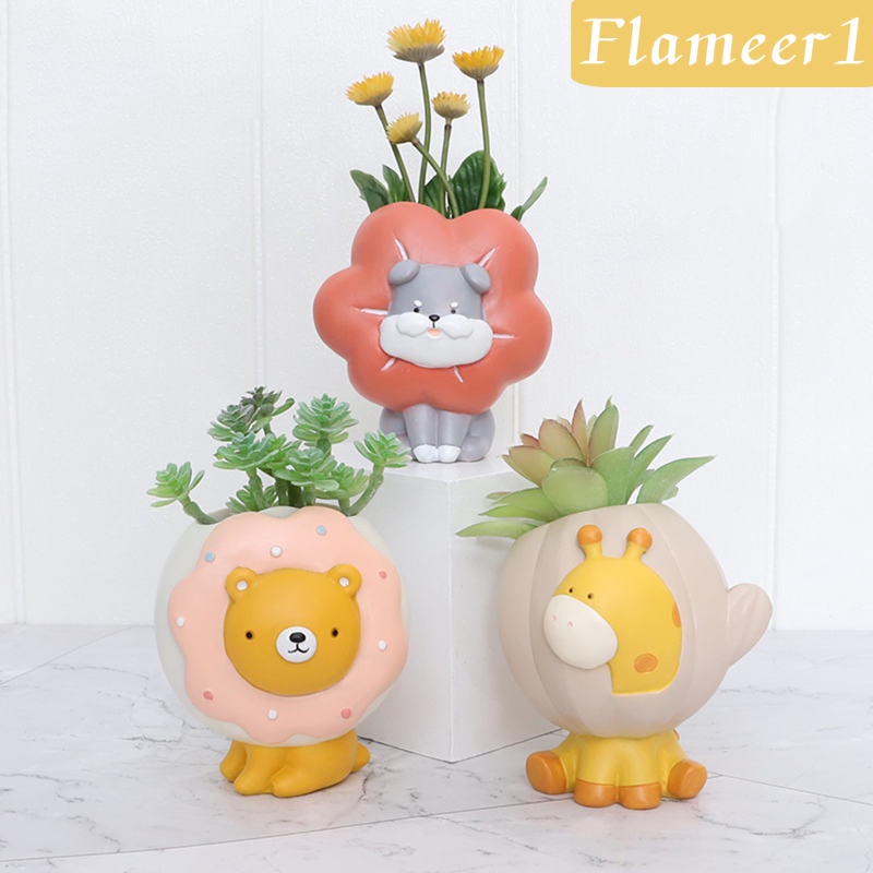 Chậu Cây Bằng Nhựa Resin Hình Chú Gấu Dễ Thương Dùng Trang Trí Vườn Nhà 1]