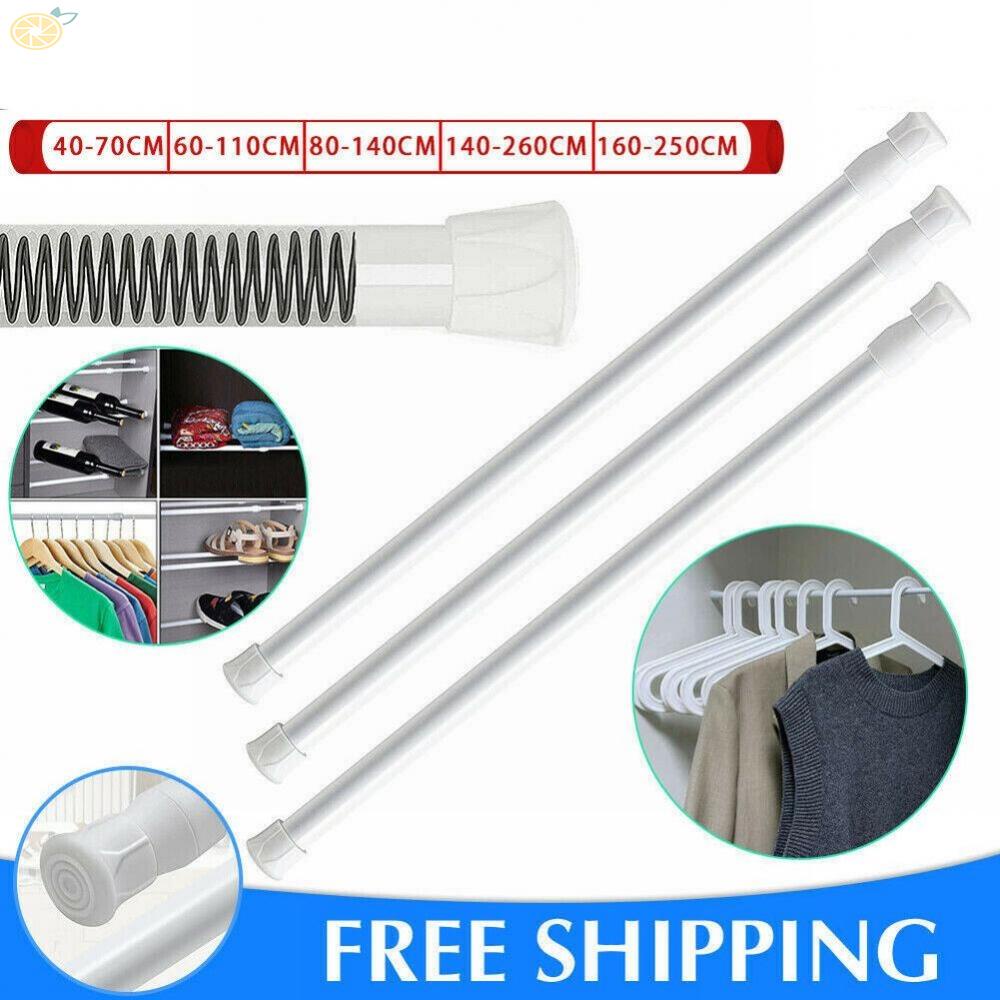 【VARSTR】1 Pcs Curtain Rail Pole Extendable Tension Rod  For Cupboards,kitchen,wardrobe