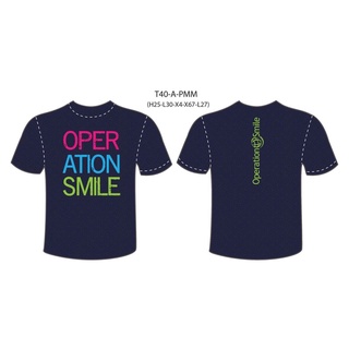  ÁO OPERATION SMILE - XANH NAVY HỌA TIẾT 