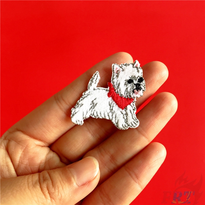 ☸ Pets &amp; Animals：Pomeranian &amp; Pug Are Best Friends！ Iron-on Patch ☸ 1Pc/2Pcs Diy Sew on Iron on Badges Patches