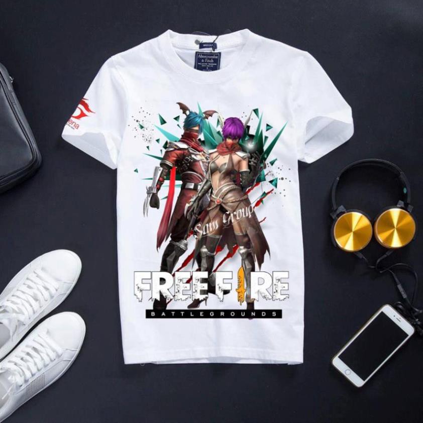 [SIÊU RẺ] Áo Thun Nam Free Fire cotton Màu trắng cổ tròn cực chất - Ragnarok