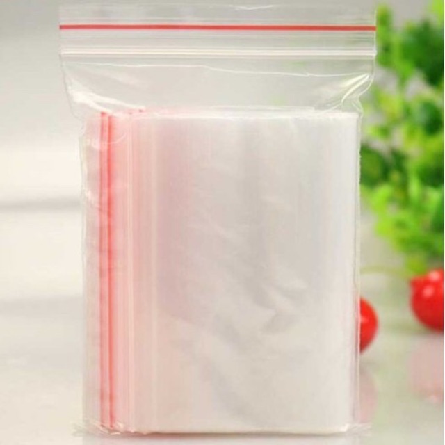 10 túi zip chỉ đỏ