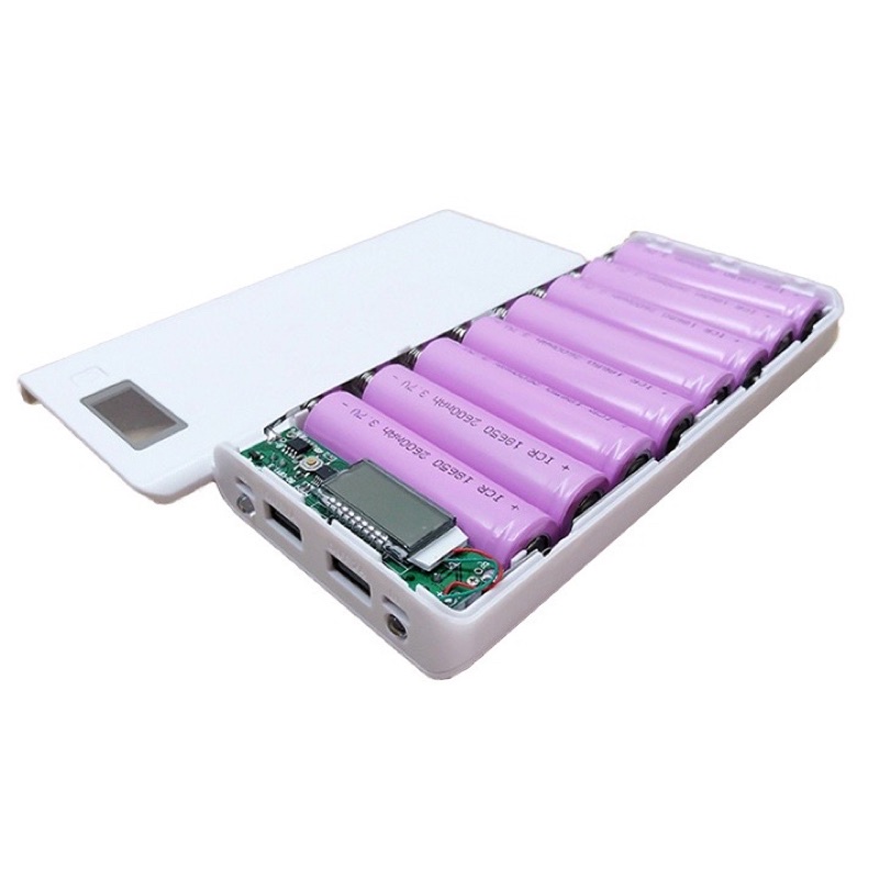 Box Sạc Dự Phòng 8 Cell Hiển Thị LCD 20000mah không Pin