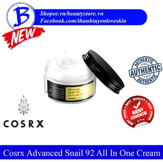 [AUTH] Kem Dưỡng Ẩm Tái Tạo và Phục Hồi Da Ốc Sên Cosrx Advanced Snail 92 All in one Cream 100g