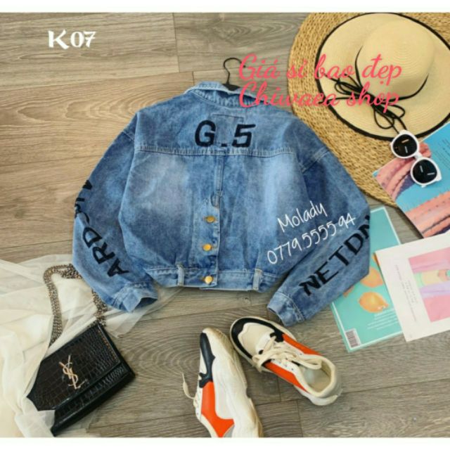 Áo khoác jean nữ form lững hàng VIP dưới 58Kg style Berlin-Coolkids-G5