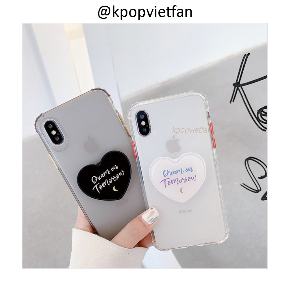 [Mã ELORDER5 giảm 10k đơn 20k] Popsocket giá đỡ điện thoại pop up trái tim in bóng TOMORROW bling bling