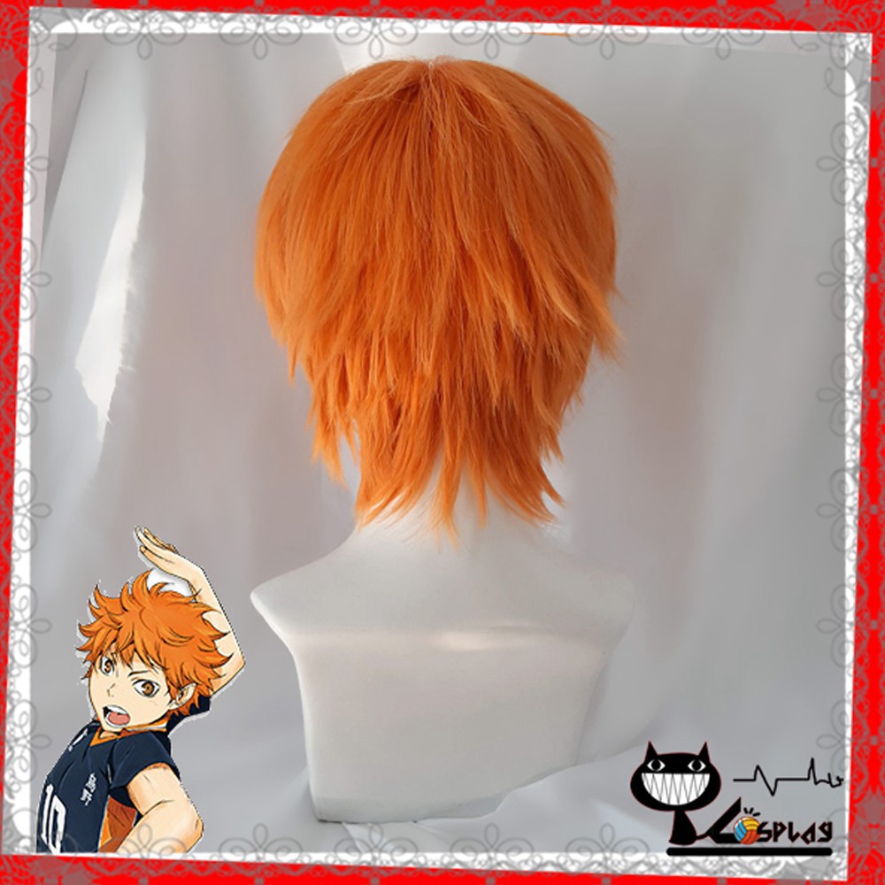 [sẵn] Wig/tóc giả Hinata Shouyou (hoặc Nick) - Haikyuu!!/zotopia (cơ bản màu cam nam xù) tại MIU SHOP 01