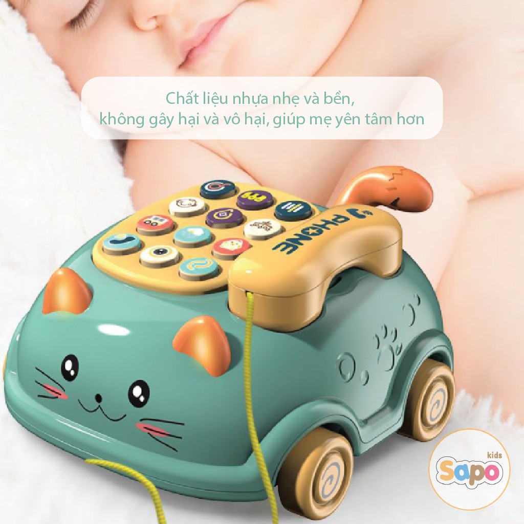 Đồ Chơi Điện Thoại Ô Tô 2 Trong 1 Cho Bé Có Nhạc