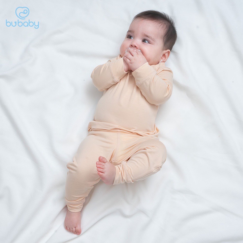 Bu Baby- Bộ cài vai dài tay Bu baby cho bé trai bé gái Bambus BB001.03