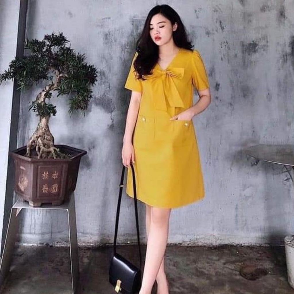 AAA Đầm Bầu Công Sở 🎄 Váy Bầu Thời Trang 🎄 Đầm Bầu Đi Làm Dáng Xuông Cách Điệu Nhiều Màu Freesize (45-70kg)