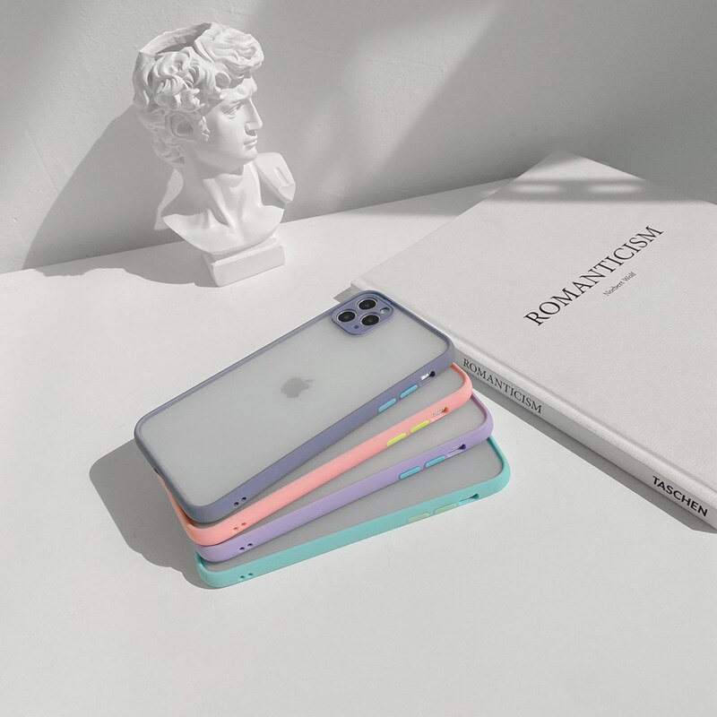 Ốp điện thoại silicon mềm màu kẹo chống sốc cho IPhone Xr Xs Max X Xs SE 11Pro 8 7 6s Plus | BigBuy360 - bigbuy360.vn