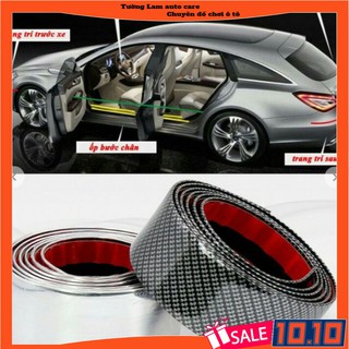 cuộn 5 mét Cao Su Vân Carbon Dán Trang Trí Chống Xước Cho Xe Ô Tô khổ 5cm-7cm