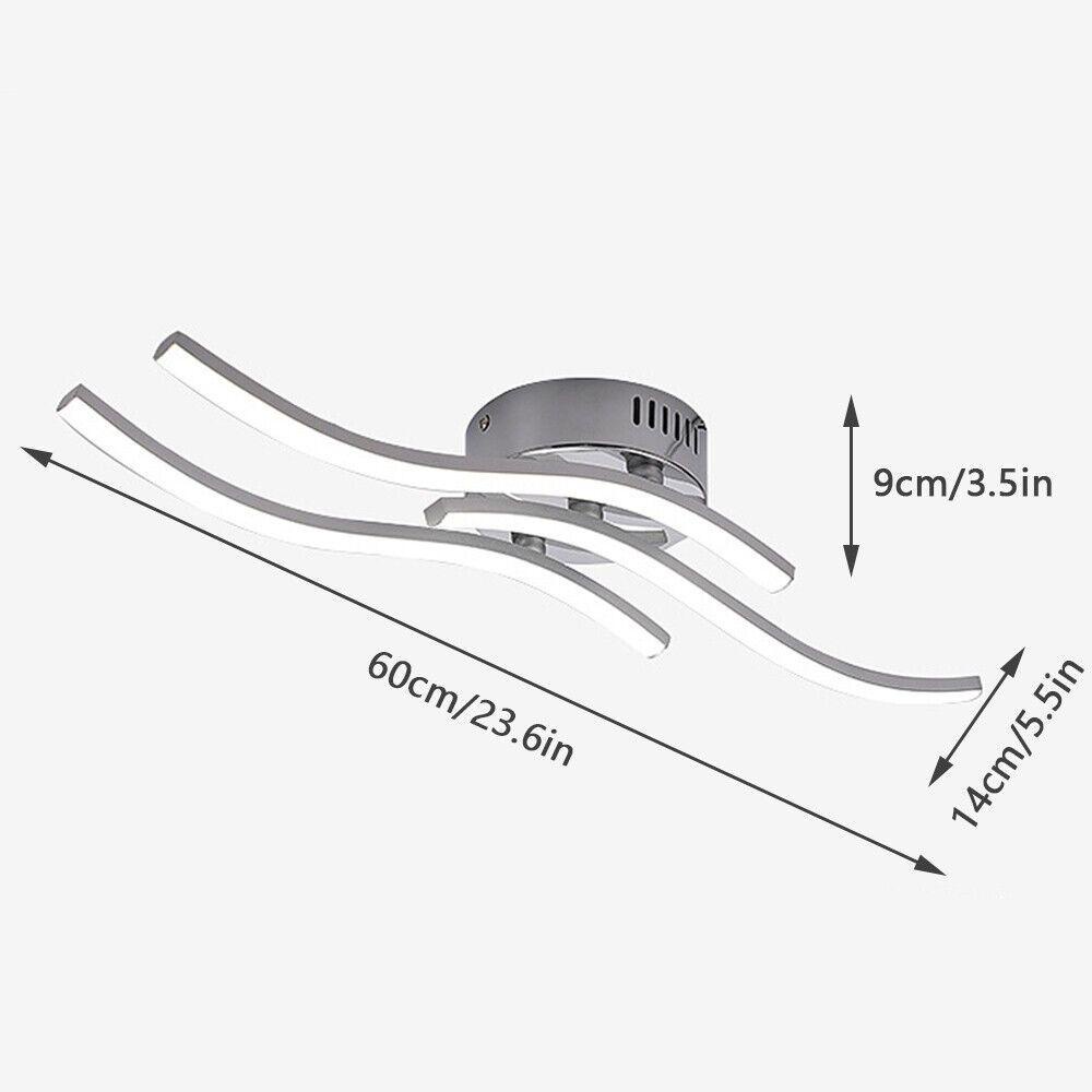 Đèn Trần 3 Màu Hình Sóng Biển Độc Đáo Trang Trí Phòng Khách / Phòng