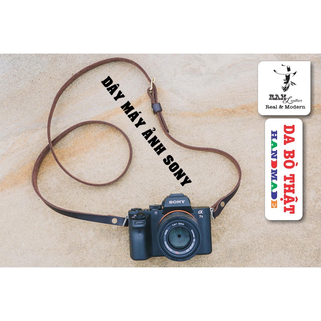 Dây máy ảnh vintage Sony da bò thật - chính hãng RAM Leather