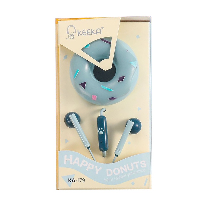 Vỏ Bảo Vệ Hộp Sạc Tai Nghe Nhét Tai Hình Bánh Donut Cho Bé