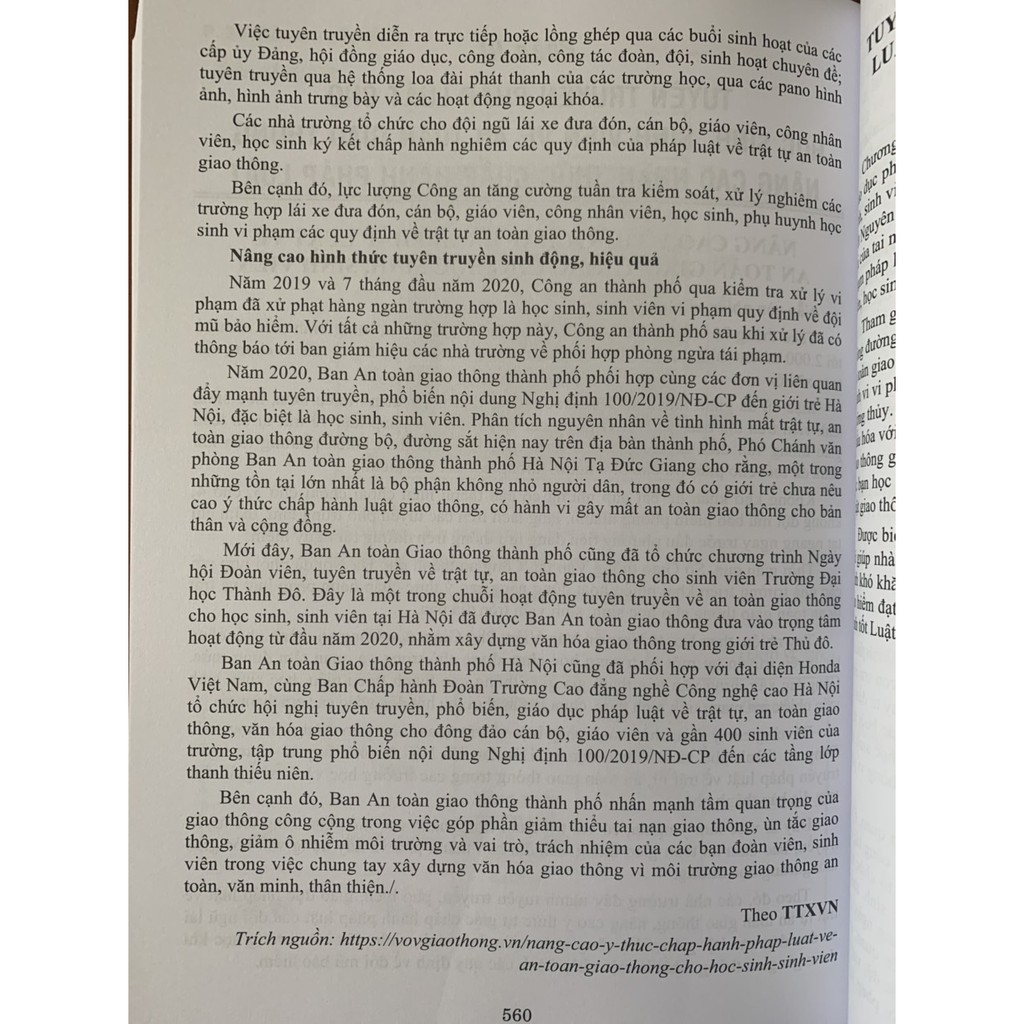 Sách - Công tác tuyên truyền giáo dục pháp luật về an toàn giao thông trong trường học | BigBuy360 - bigbuy360.vn