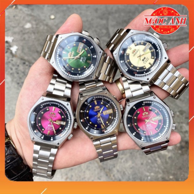 HOT SALE Đồng Hồ Nam Orient SK Mặt Lửa Huyền Thoại Vỏ Bạc Cao Cấp Automatic -  Máy Móc Nguyên Zin 100% HOT SALE