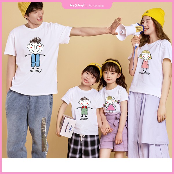 Áo gia đình - Thun Cotton - Momi 406