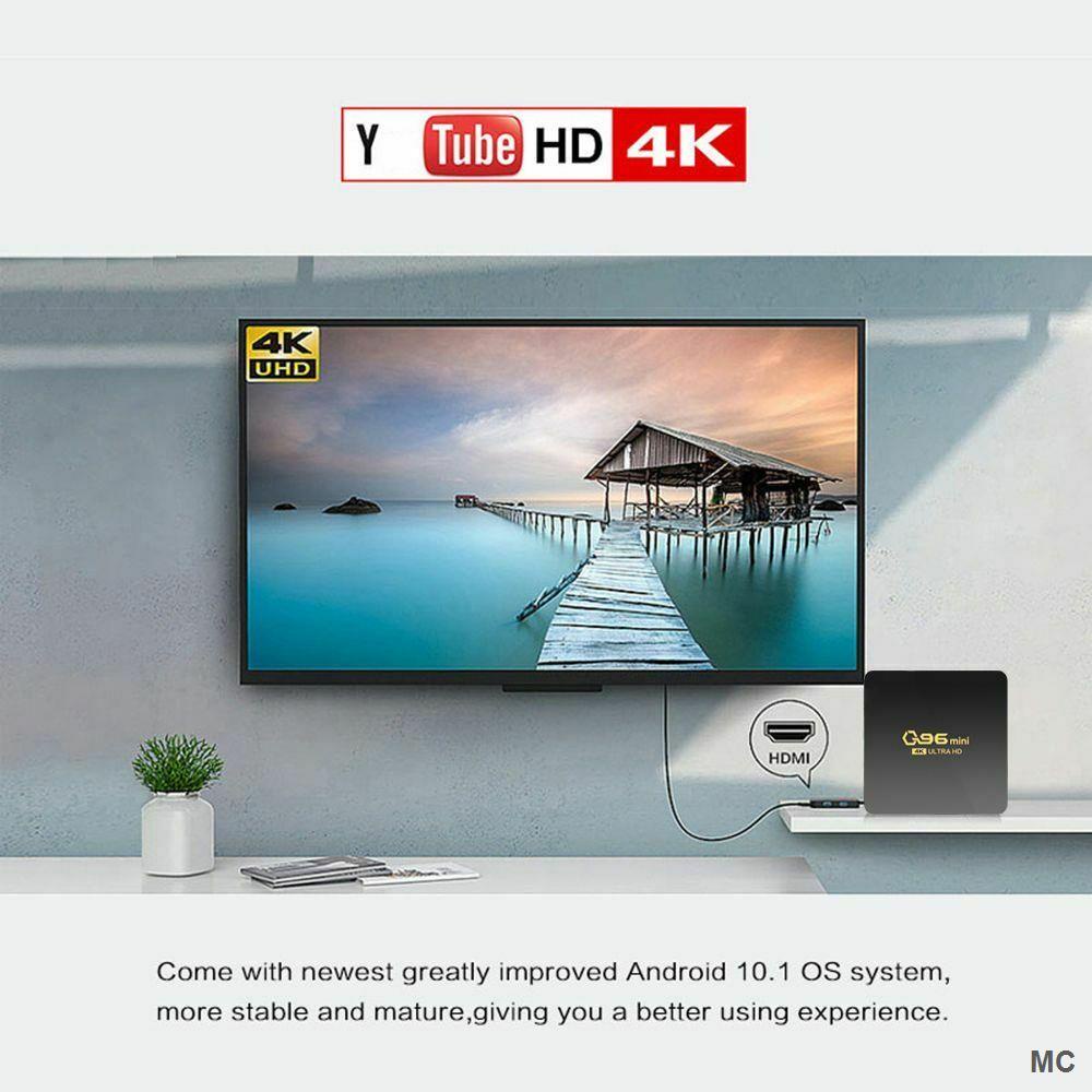 Hộp tv box Q96 mini Thông Minh android 10.0 4core 2.4g wifi 4k hd h.265 64gb 128gb tv box Chất Lượng Cao