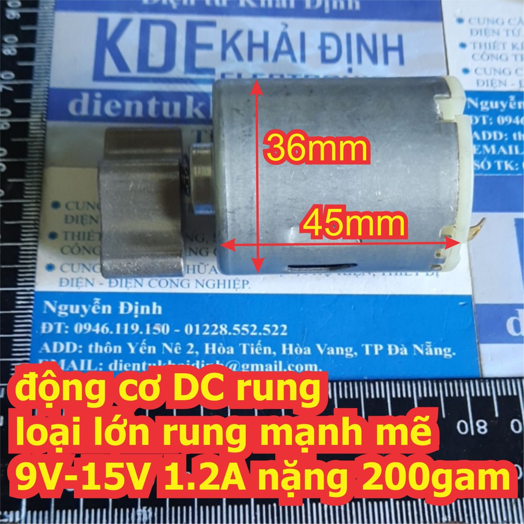 Động cơ rung DC 545 lớn rung mạnh mẽ 5V-9V 1.6A nặng 160gam kde4896