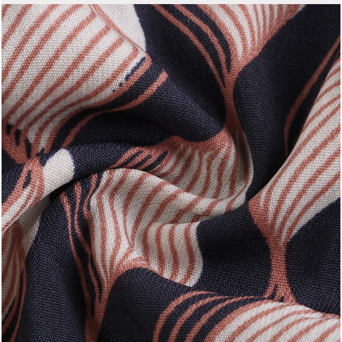 Chân váy xếp ly họa tiết sóng bắt mắt VAY67 vải đẹp, không nhăn