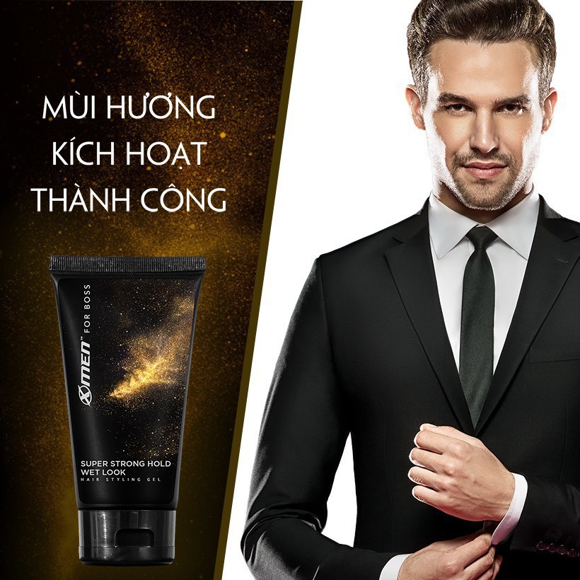 GEL VUỐT TÓC  X-MEN FOR BOSS SUPER STRONG HOLD NATURAL LOOK 150G