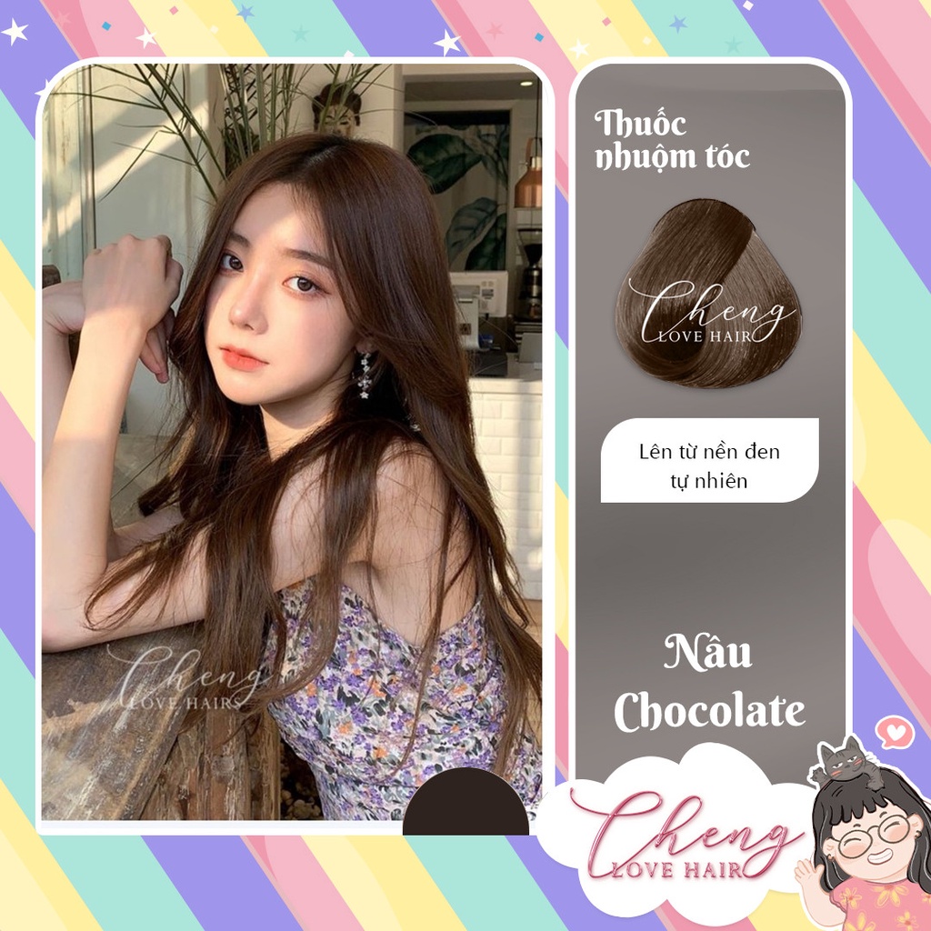 Thuốc Nhuộm Tóc Màu NÂU SOCOLA - NÂU CHOCOLATE Không Tẩy | Chenglovehair, Chenglovehairs