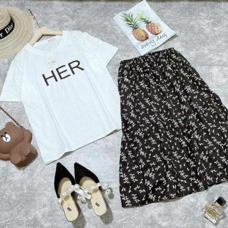 Áo phông nữ kèm váy hoa nhí siêu hot 2021 - Bao form chất, mặc là xinh , , | BigBuy360 - bigbuy360.vn