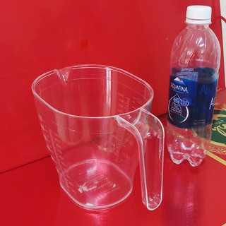 Ca múc nhựa đo và múc nước lạnh 1L của Nhật, có quai cầm, vạch chia đo mililit, 20,5x13cm cao 14cm D6691