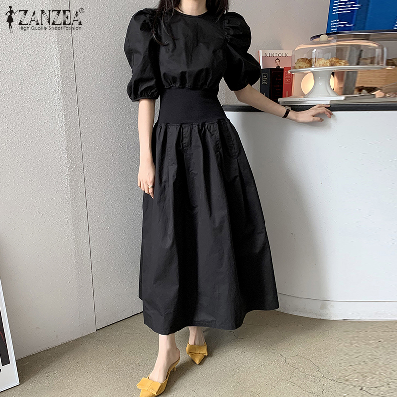 Đầm ZANZEA Tay Ngắn Kiểu Dáng Cổ Điển Thời Trang Cá Tính Cho Nữ | BigBuy360 - bigbuy360.vn