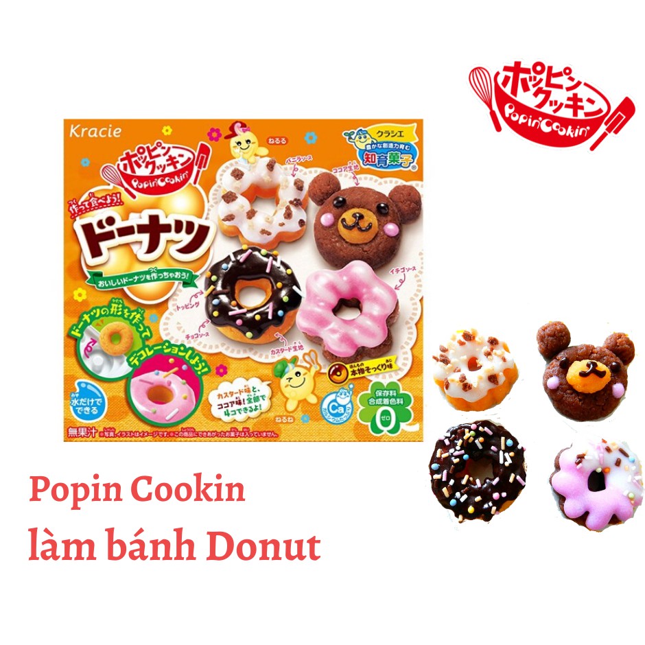 Popin Cookin Bộ Làm Bánh Donut - Đồ chơi nấu ăn Nhật Bản - Hàng Nhật nội địa