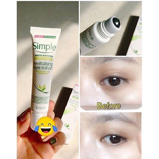 BÚT LĂN DƯỠNG mắt SIMPLE REVITALISING EYE ROLL-ON 15ML