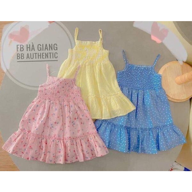 Váy hai dây có nhúm ngực cho bé gái vợt sale rẻ