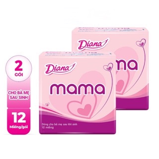 Bộ 02 gói Băng vệ sinh Diana Mama (12 miếng /gói)