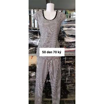 Bộ tay con quần dài thun cát thái chéo