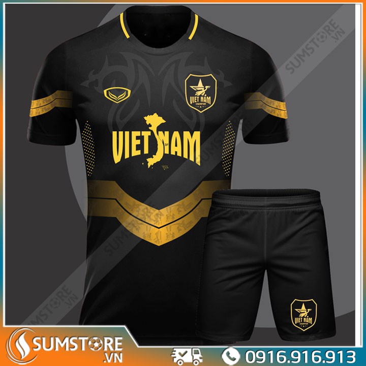Bộ thể thao đá banh Tuyển Việt Nam 03 (2 màu) - Đồ bóng đá Thun Lạnh Thái Lan Cao cấp
