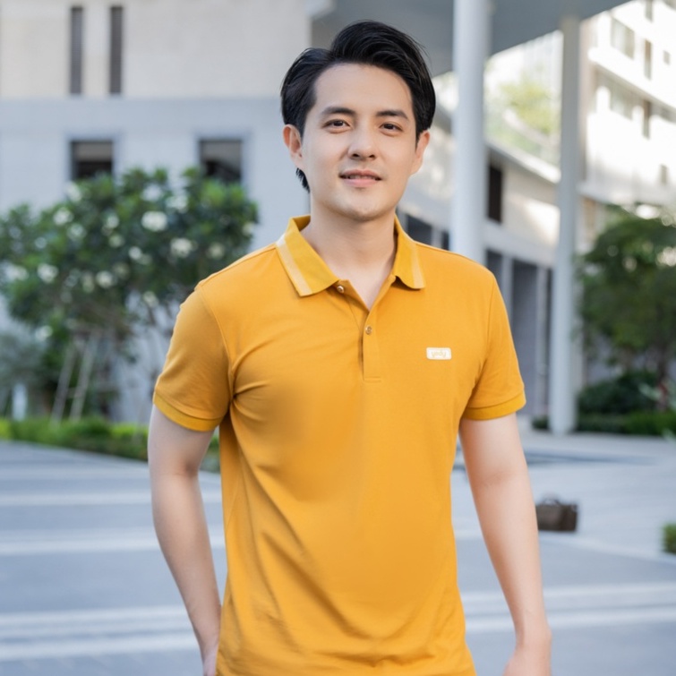 Áo polo YODY nam cộc tay phông cổ bẻ vải mắt chim cotton APM3299
