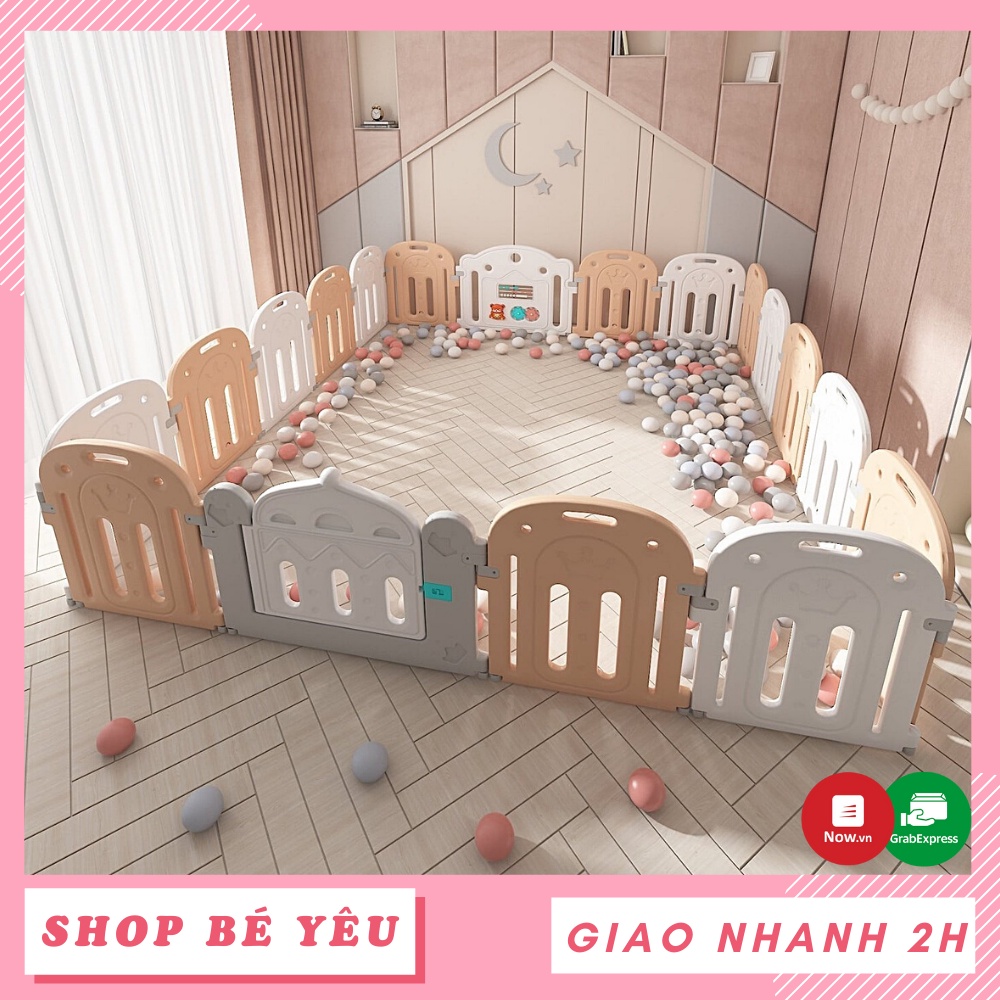 Quây cũi cho bé  𝑭𝒓𝒆𝒆𝒔𝒉𝒊𝒑  Bộ quây 9BABY vương miện mẫu mới